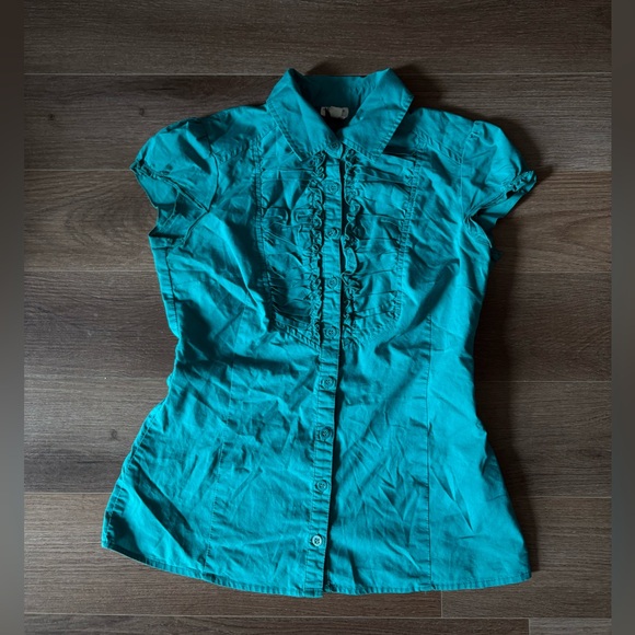 Element Tops - Teal Button Down Shirt